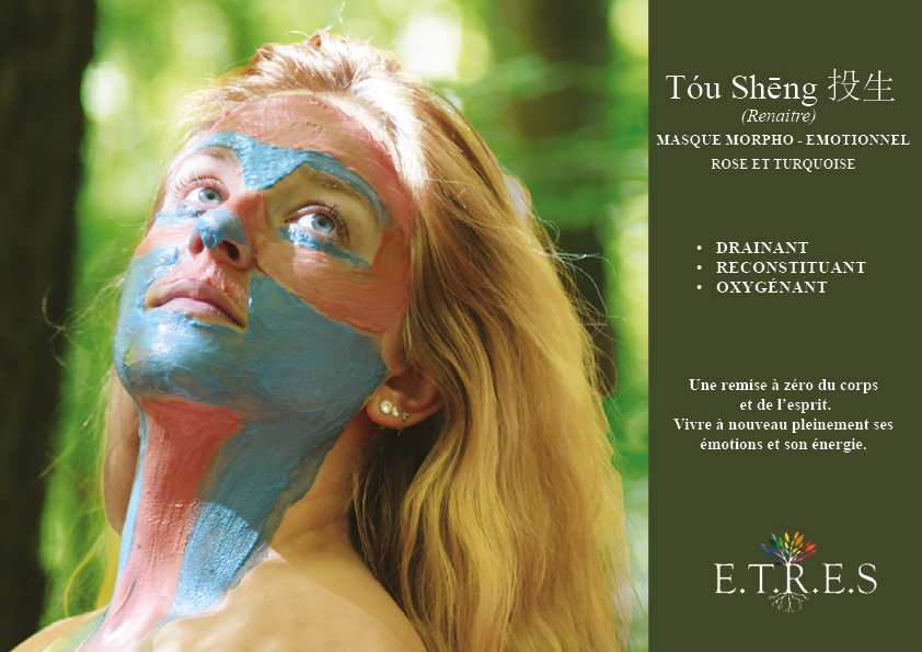 MASQUE TOU SHENG ROSE ET TURQUOISE